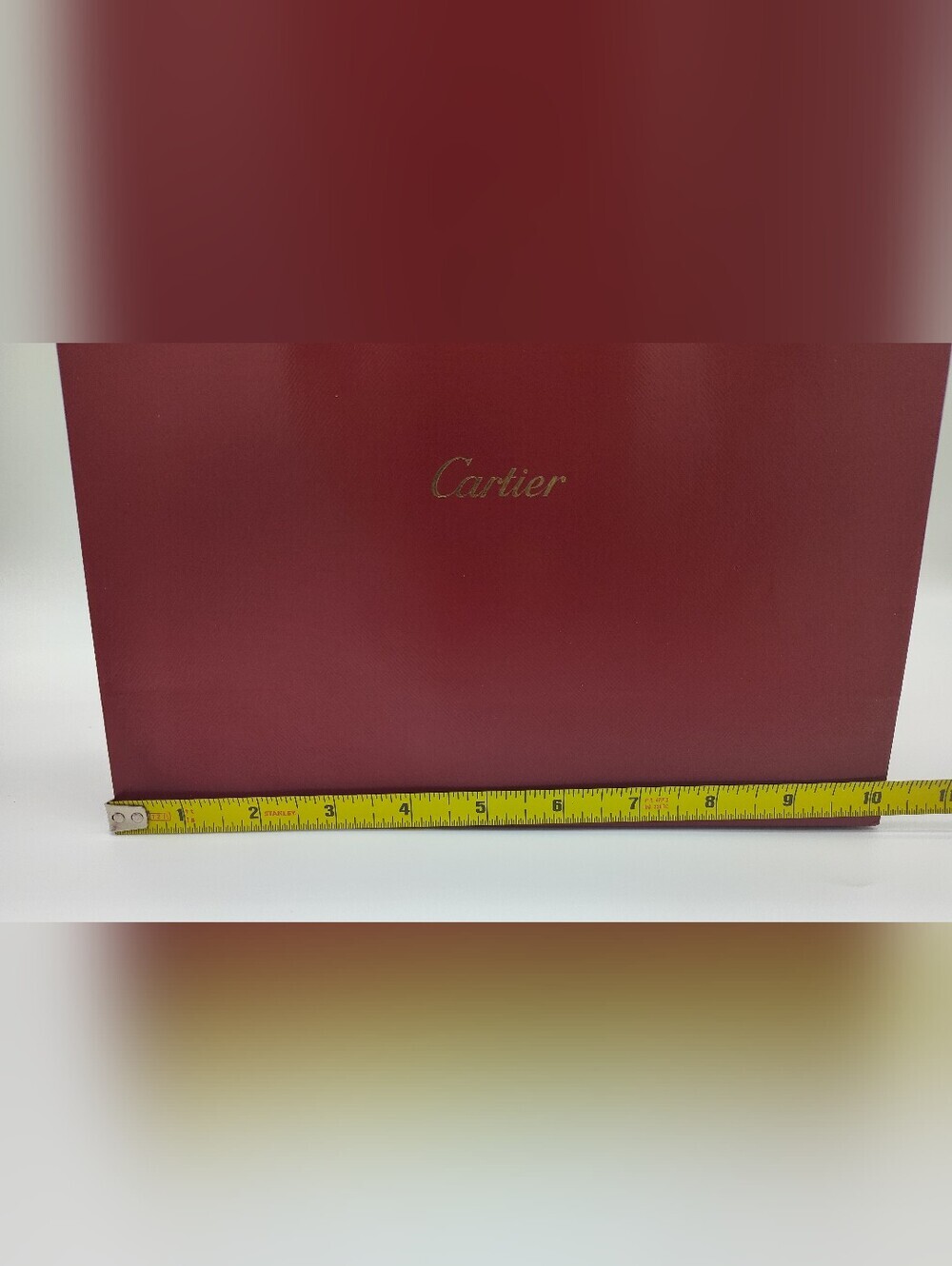 CARTIER Red Boutique Gift Bag + 2 Yards Logo Ribbon Luxury Packaging EUC - Picture 4 of 15